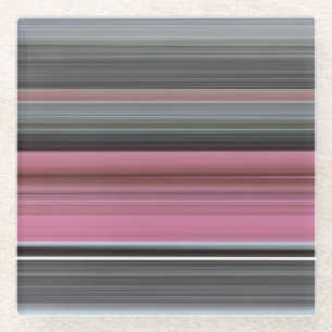 Abstract #1: Pink and grey Glass Coaster