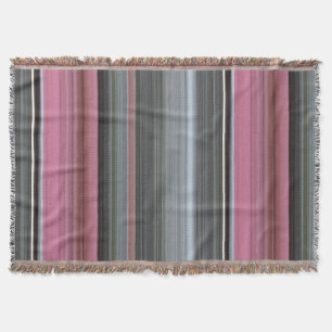 Abstract #1: Pink and grey Throw Blanket