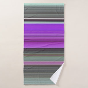Abstract #1: Purple and grey Bath Towel