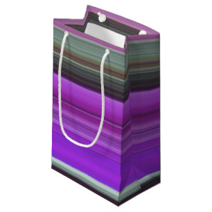 Abstract #1: Purple and grey Small Gift Bag
