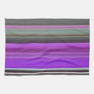 Abstract #1: Purple and grey Tea Towel