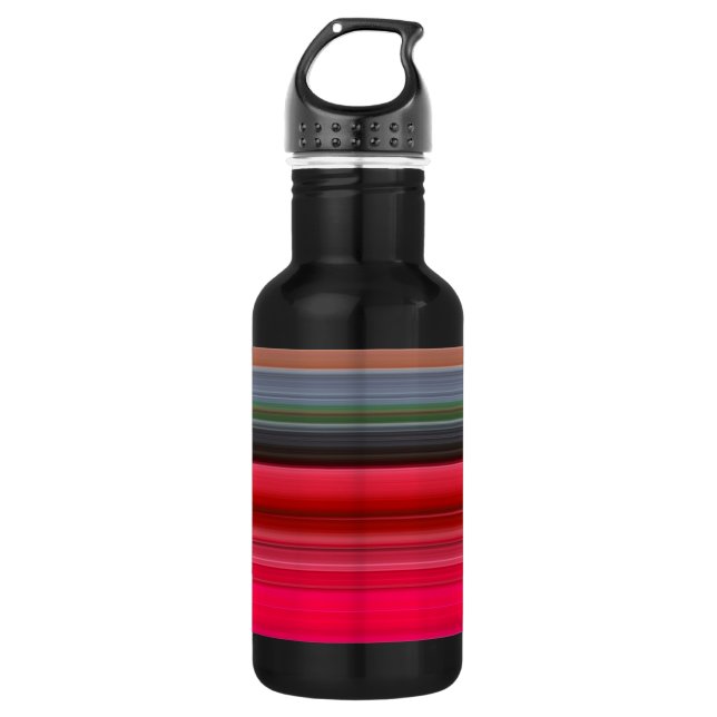 Abstract #1: Red and Gray 532 Ml Water Bottle (Front)