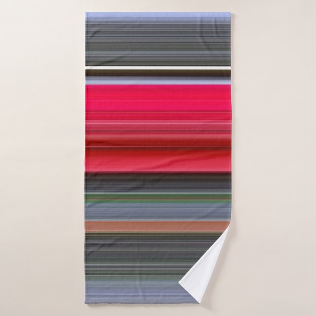 Abstract #1: Red and Gray Bath Towel (Bath Towel)