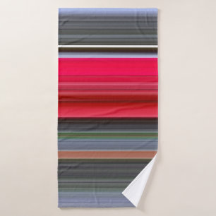 Abstract #1: Red and Grey Bath Towel