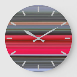 Abstract #1: Red and Grey Large Clock