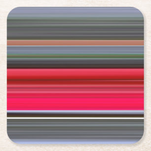 Abstract #1: Red and Grey Square Paper Coaster