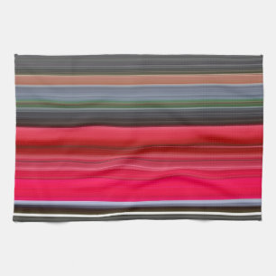 Abstract #1: Red and Grey Tea Towel