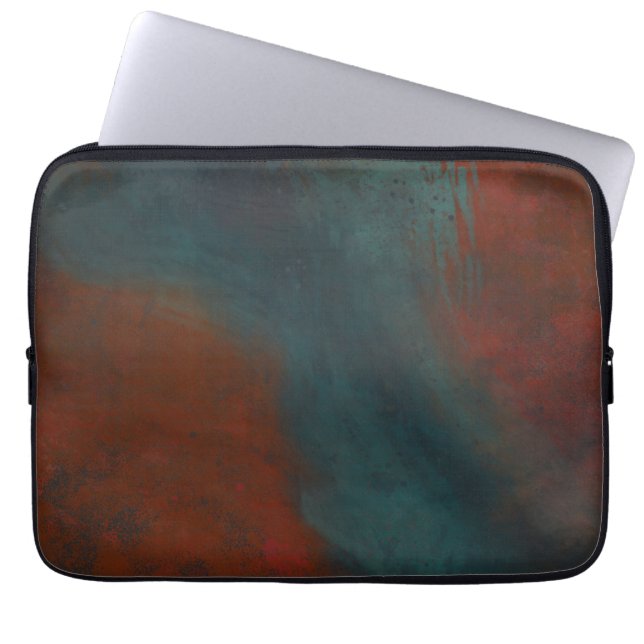 Abstract 1: reds and blues laptop sleeve (Front)