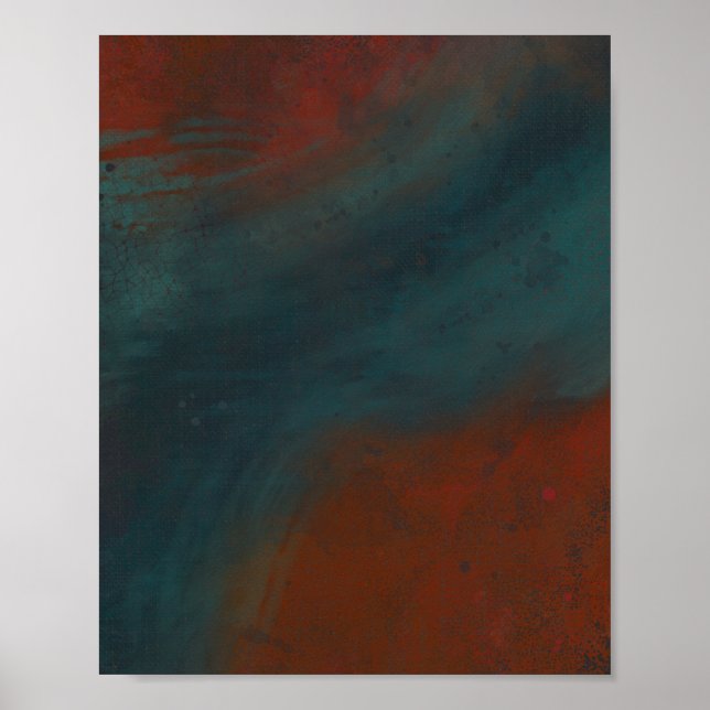 Abstract 1: reds and blues poster (Front)