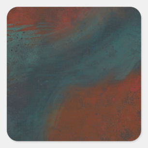 Abstract 1: reds and blues square sticker