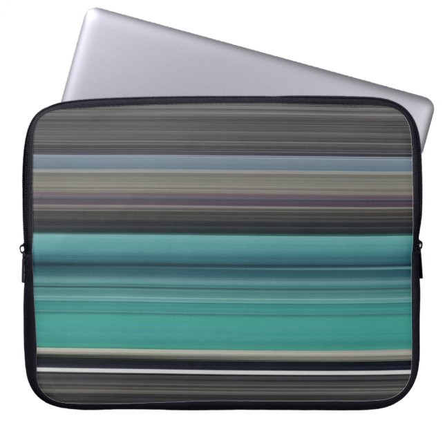 Abstract #1: Teal and gray Laptop Sleeve (Front)