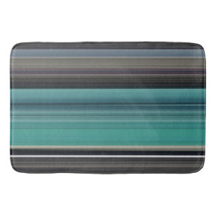 Abstract #1: Teal and grey Bath Mat
