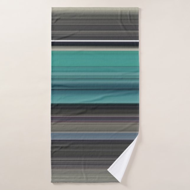 Abstract #1: Teal and grey Bath Towel (Bath Towel)