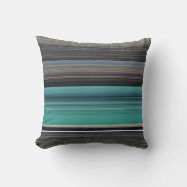 Abstract #1: Teal and grey Cushion (Front)