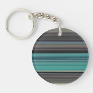 Abstract #1: Teal and grey Key Ring