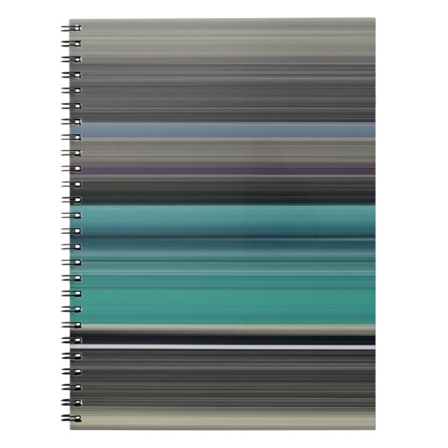 Abstract #1: Teal and grey Spiral Notebook (Front)