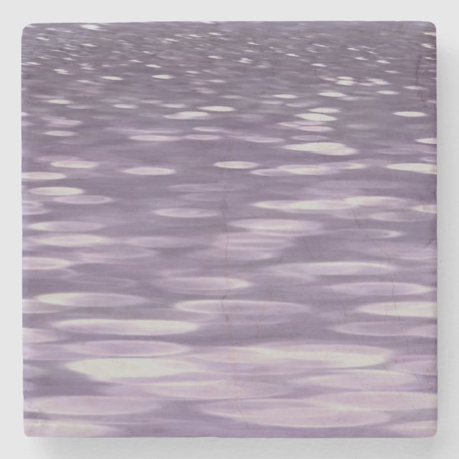 Abstract #1: Ultra Violet Shimmer Stone Coaster (Front)
