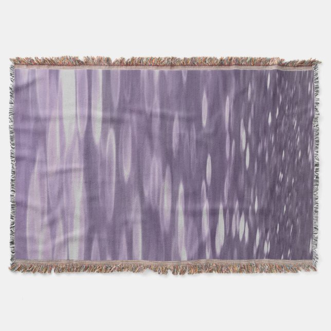 Abstract #1: Ultra Violet Shimmer Throw Blanket (Front)