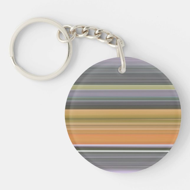 Abstract #1: Yellow and gray Key Ring (Front)