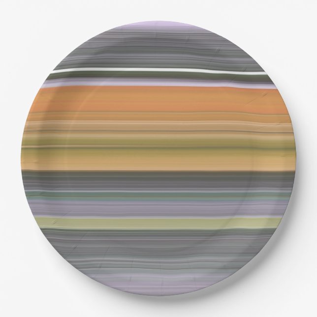 Abstract #1: Yellow and gray Paper Plate (Front)