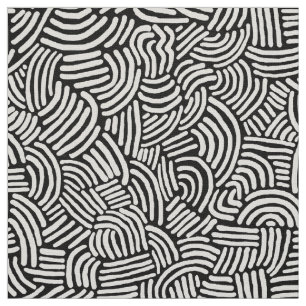 Abstract 200923 - White on Black Fabric