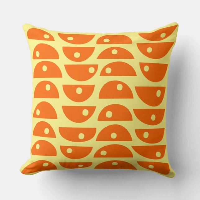 Abstract 220816 - Orange and Pale Yellow Cushion (Front)