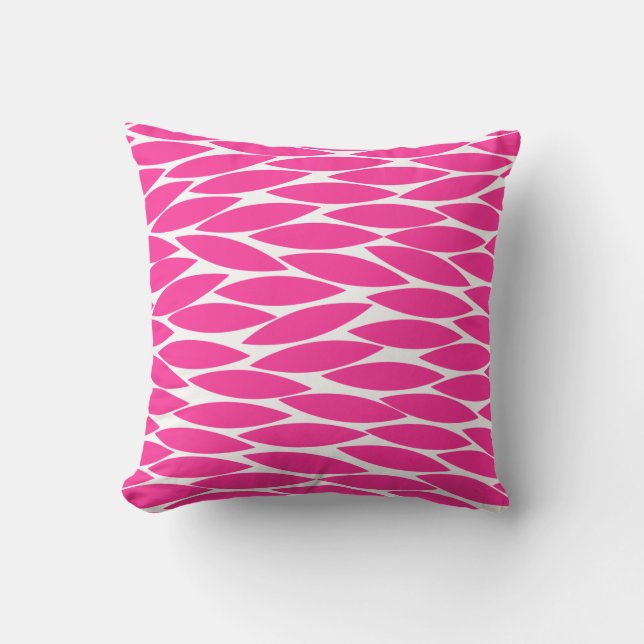 Abstract 250713 - Hot Pink on White Cushion (Front)