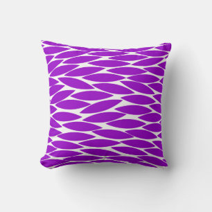 Abstract 250713 - Purple on White Cushion