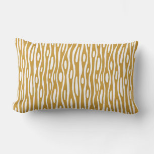 Abstract 280314 - Gold Brown on White Lumbar Cushion