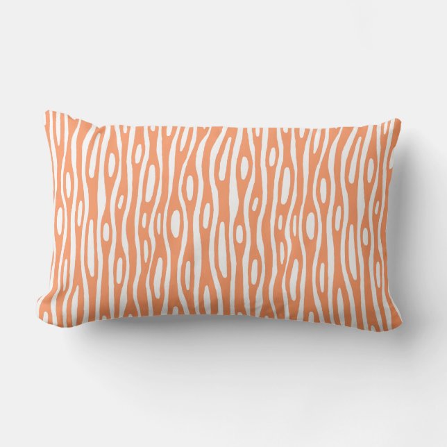 Abstract 280314 - Peach on White Lumbar Cushion (Front)