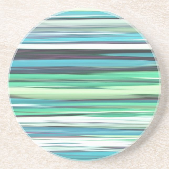 Abstract #2: Aqua blue green blur Coaster (Front)