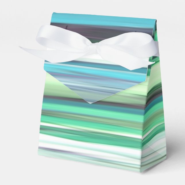 Abstract #2: Aqua blue green blur Favour Box (Front Side)