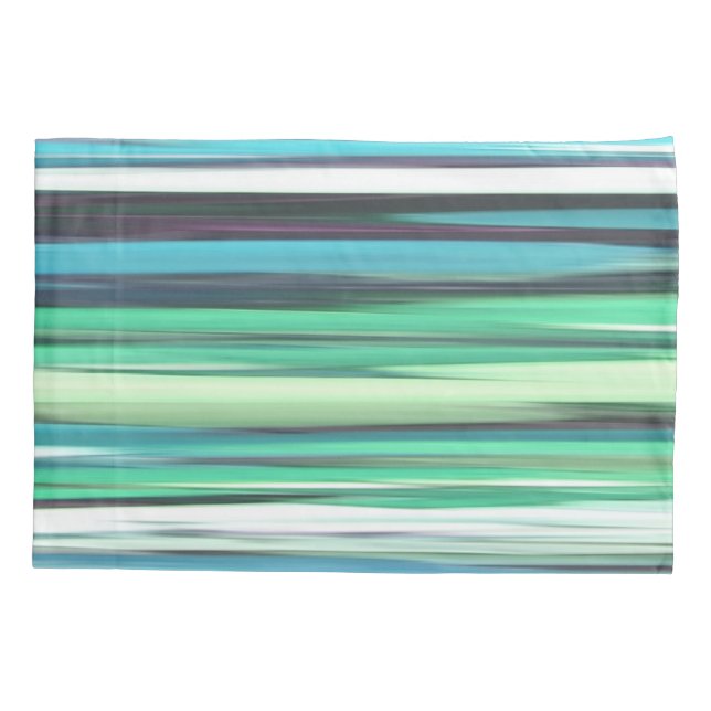 Abstract #2: Aqua blue green blur Pillowcase (Back)