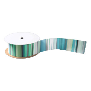 Abstract #2: Aqua blue green blur Satin Ribbon