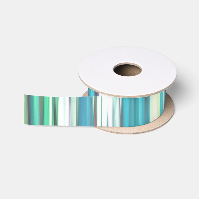 Abstract #2: Aqua blue green blur Satin Ribbon (Spool)