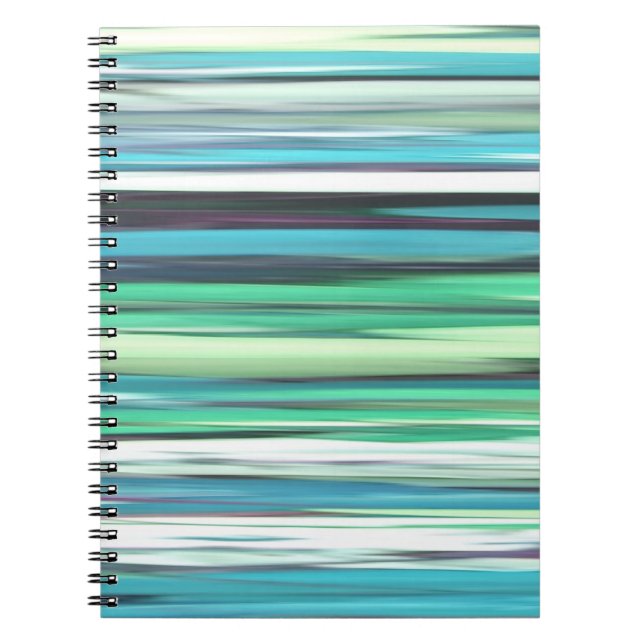 Abstract #2: Aqua blue green blur Spiral Notebook (Front)
