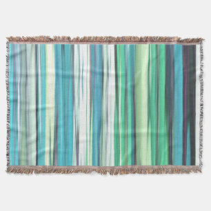 Abstract #2: Aqua blue green blur Throw Blanket