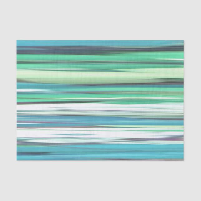 Abstract #2: Aqua blue green blur Tissue Paper (Front)