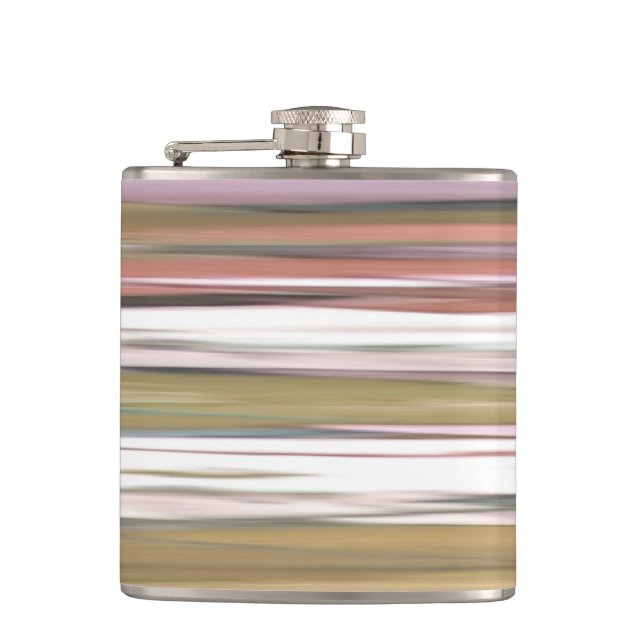 Abstract #2: Autumn Fall colours blur Hip Flask (Front)