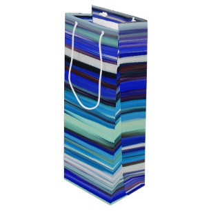 Abstract #2: Blue blur Wine Gift Bag