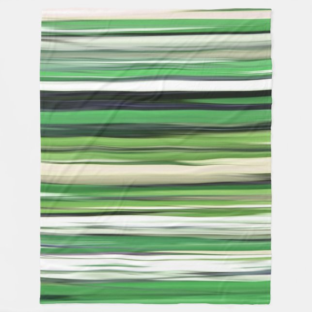 Abstract #2: Green blur Fleece Blanket (Front)