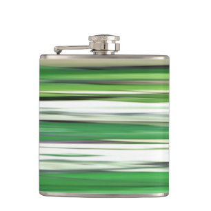 Abstract #2: Green blur Hip Flask