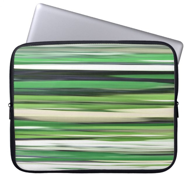 Abstract #2: Green blur Laptop Sleeve (Front)