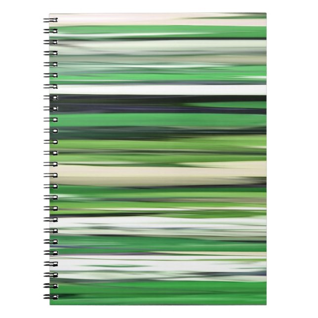 Abstract #2: Green blur Spiral Notebook (Front)