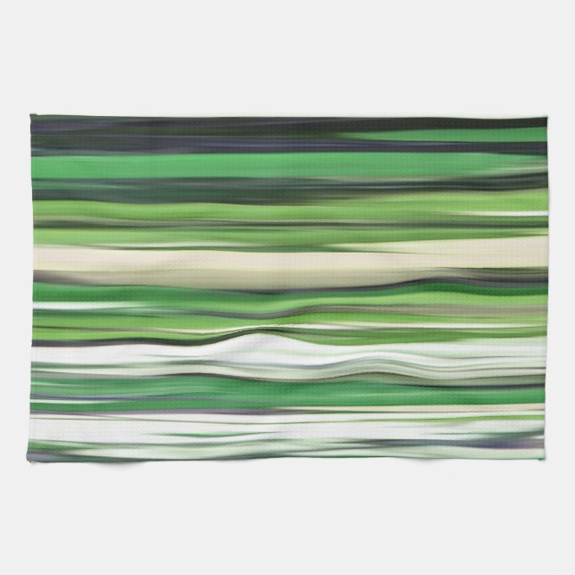 Abstract #2: Green blur Tea Towel (Horizontal)