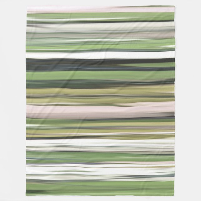Abstract #2: Olive green blur Fleece Blanket (Front)