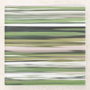 Abstract #2: Olive green blur Glass Coaster