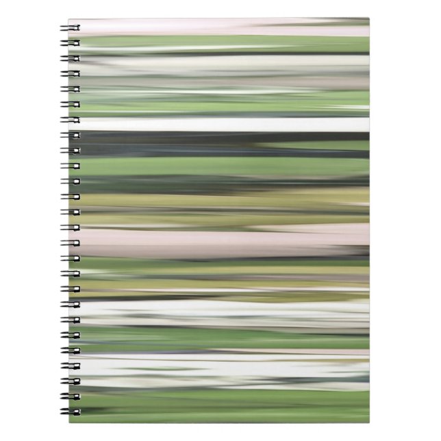 Abstract #2: Olive green blur Spiral Notebook (Front)