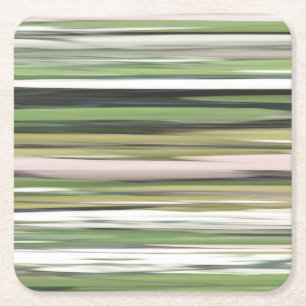 Abstract #2: Olive green blur Square Paper Coaster