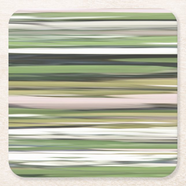 Abstract #2: Olive green blur Square Paper Coaster (Front)